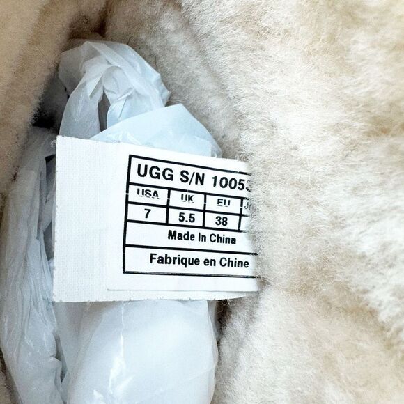 Ugg Women's Brown Suede Becket Mid Calf Pull On Winter Shearling Buckle Boots 7 - Picture 8 of 9